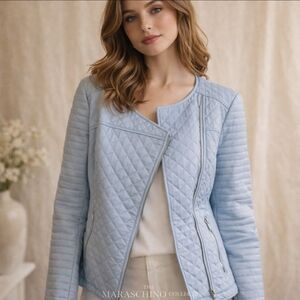 INC International Concepts Spring Jacket Baby Blue 3XL